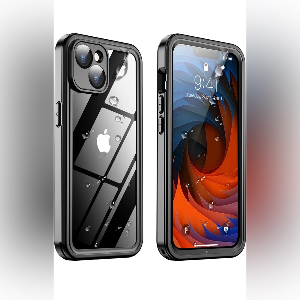 Temdan for iPhone 14 Case Waterproof,Built-in 9H Tempered Glass Screen Protector